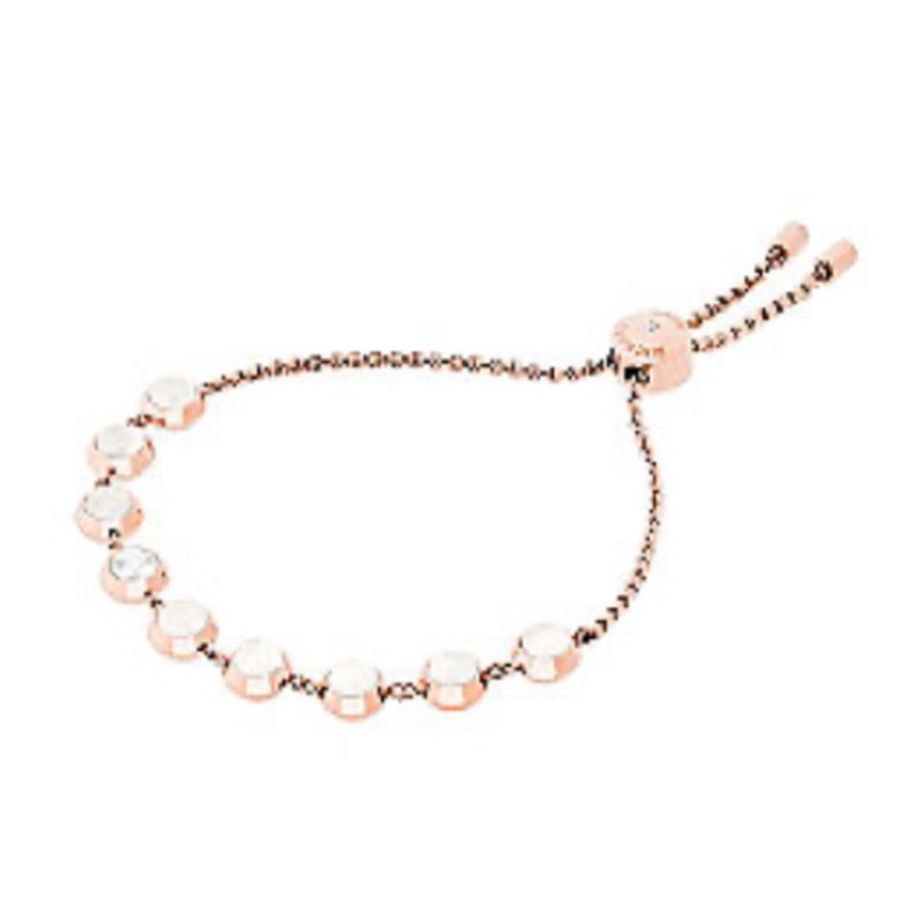 Michael Kors White Jade And Crystal Slider Bracelet - Picture 2 of 2